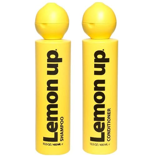 L E M O N Limited Edition Lemon Scented Hair Care Shampoo & Conditioner Set, Hydrating, Helps Control Oil and Add Shine to Dry Hair, 13.5 oz Bottles Beauty & Personal Care L E M O N