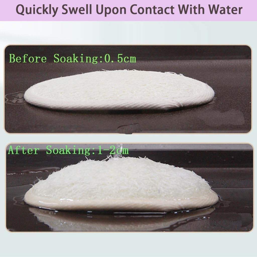 haikuluo Natural Loofah Body Scrubber Sponge,3 Pack Beauty and Personal Care haikuluo