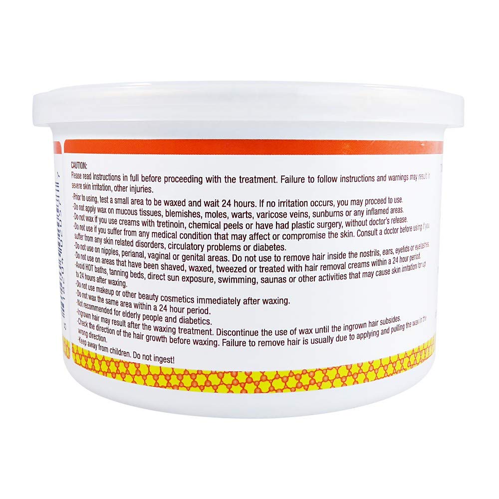 Waxness Natural Soft Wax Tin Amber Formula 14 oz (400 g) - Professional Strip Wax for Face & Body, Smooth Application - Made in Italy Beauty and Personal Care Waxness