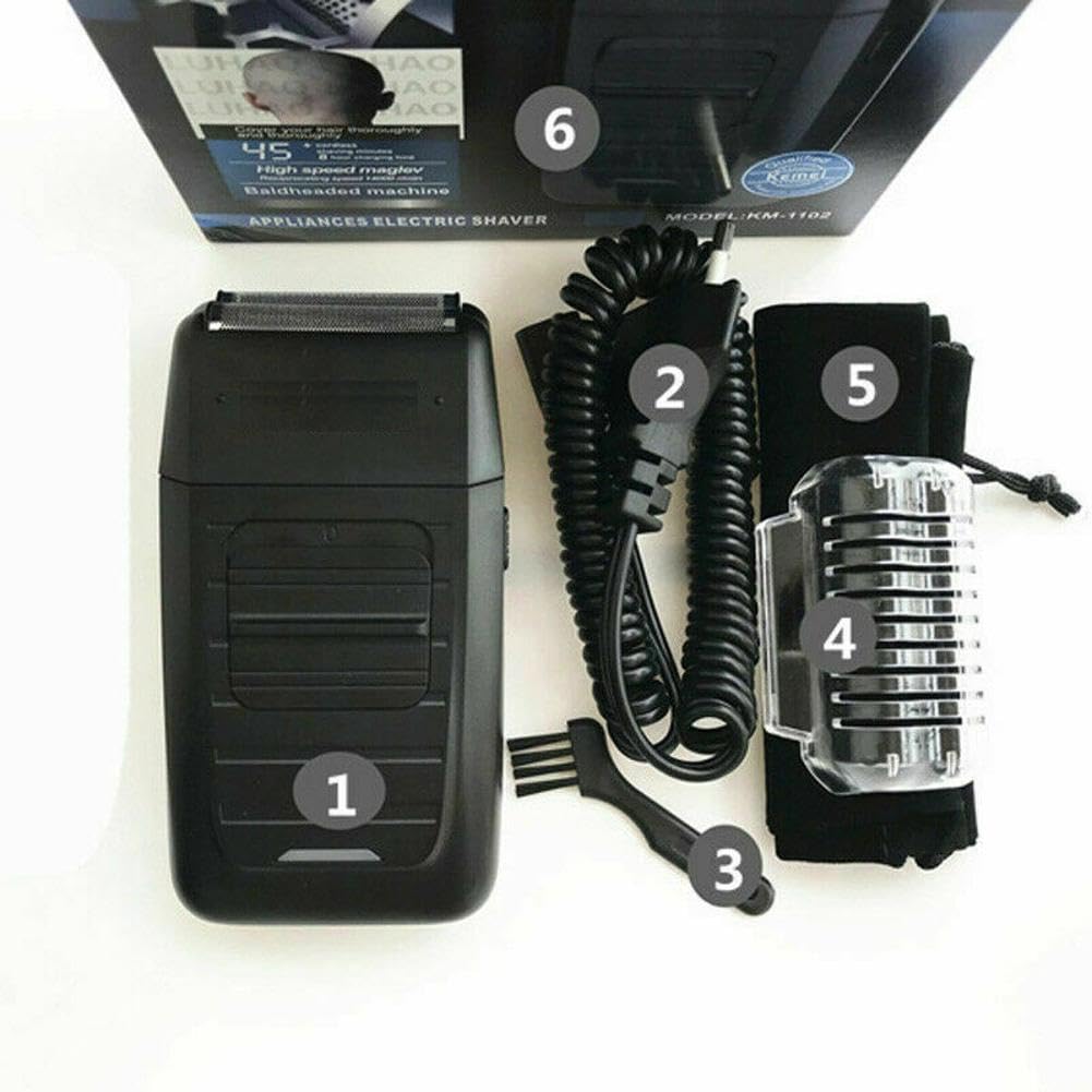 1 Set Rechargeable Metal Men Electric Razor Shaver Twin Blade Beard Razor Face Care Trimmer Parts US Beauty and Personal Care MOOKEENONE