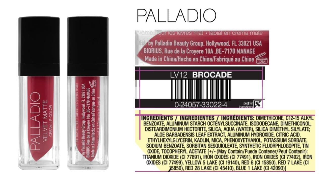 Palladio Velvet Matte Cream Lip Color, Brocade Beauty & Personal Care Palladio
