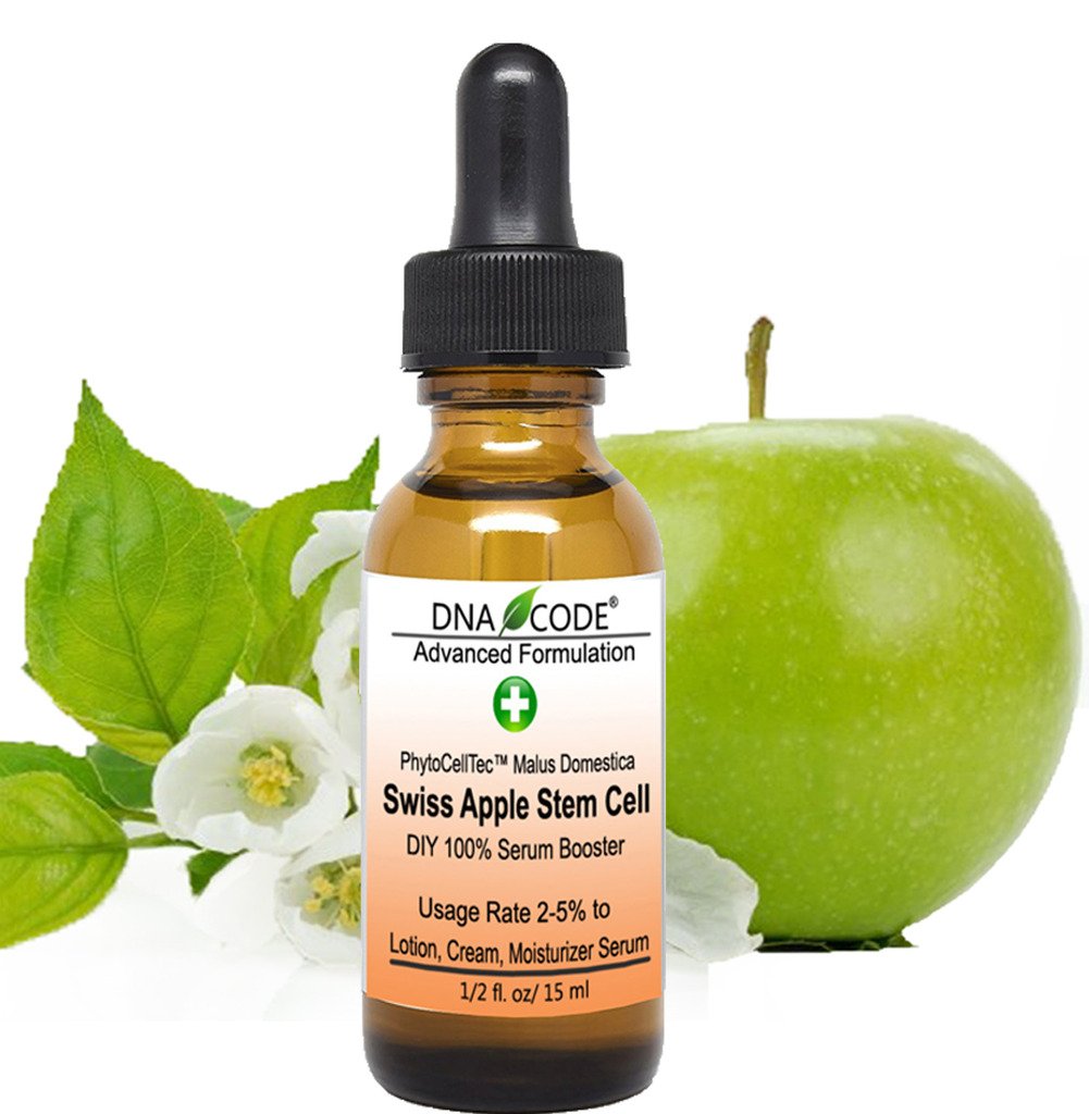 Anti-Aging. DIY Swiss Apple Stem Cell 100% Serum Booster. Remove Wrinkles, Rebuild Collagen & Elastin Beauty & Personal Care DNA Code