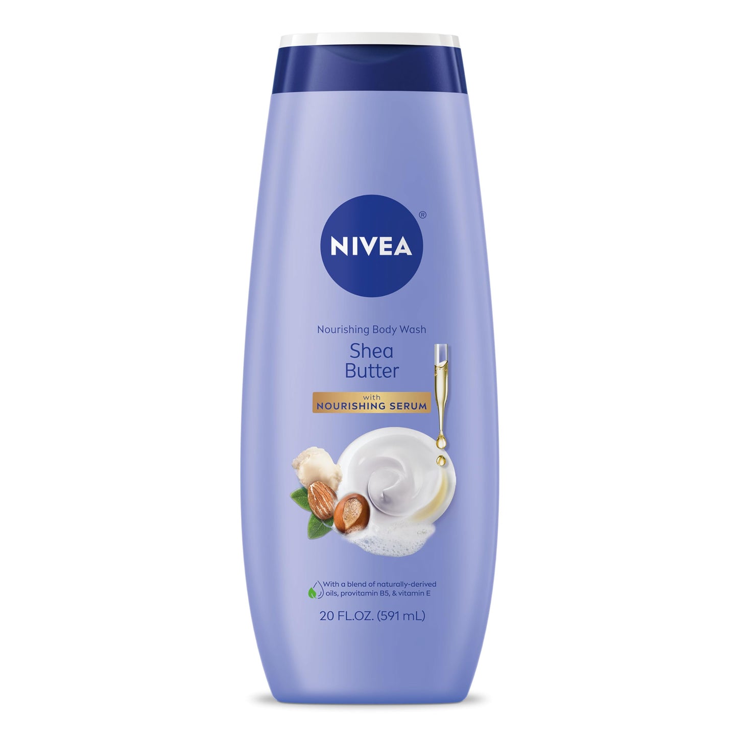 NIVEA Nourishing Shea Butter Body Wash with Nourishing Serum, Moisturizing Body Wash for Women, Enriched Provitamin B5 and Vitamin E, 20 Fl Oz Bottle Beauty & Personal Care NIVEA
