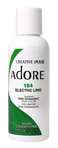 Adore Semi Permanent Hair Color - Vegan and Cruelty-Free Hair Dye - 4 Fl Oz - 164 Electric Lime (Pack of 3) Beauty & Personal Care Adore