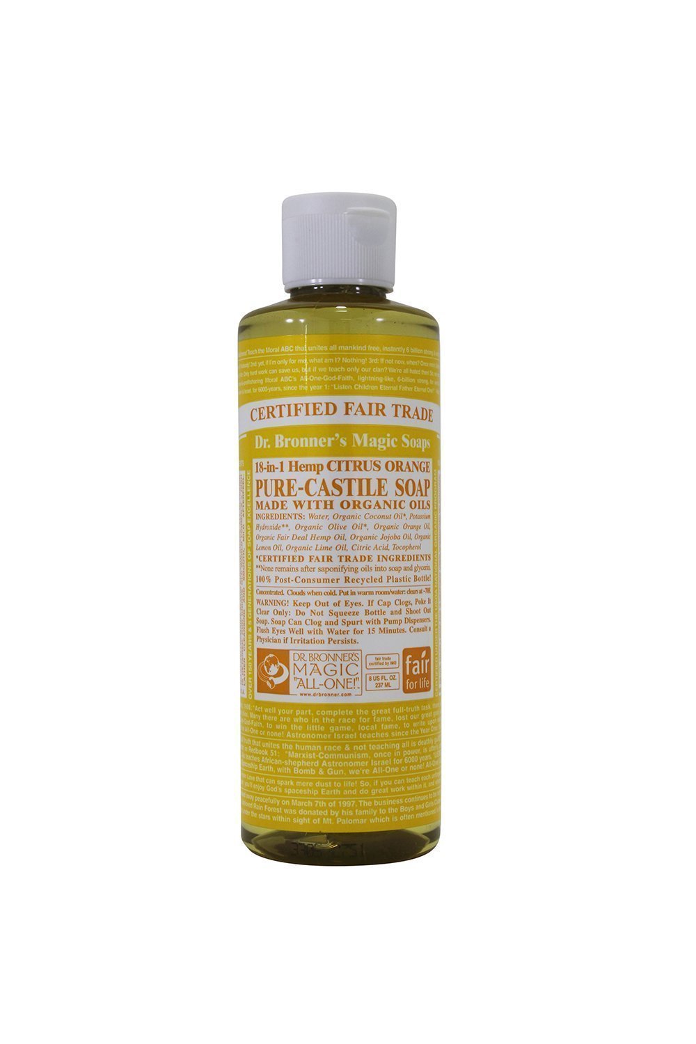 Dr. Bronner's Magic Soaps: Liquid Castile Soap, Organic Citrus 8 oz (2 pack) Beauty & Personal Care Dr. Bronner's