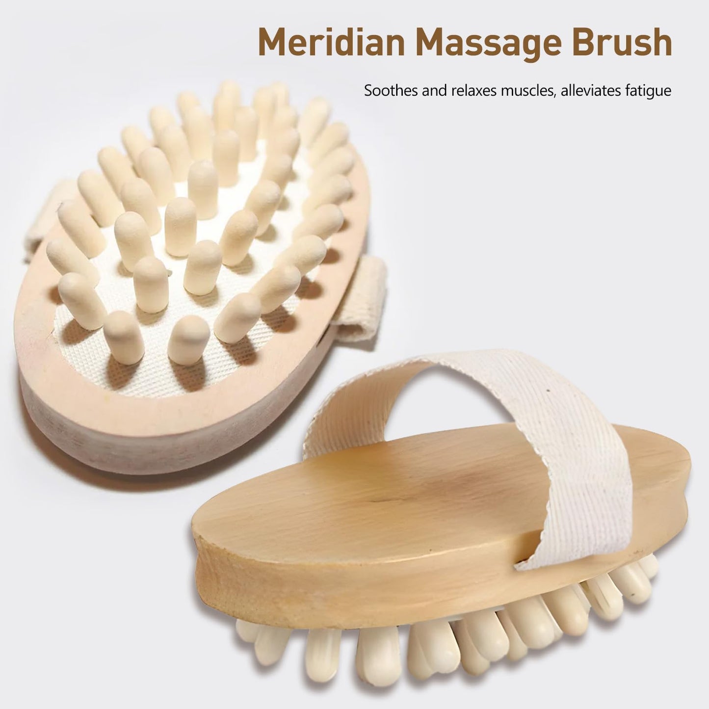 Kootinn Natural Wooden Anti Cellulite Massager Wood Hand-Held Massager Body Brush Muscle Relax Sauna Spa Head Massage Brush Beauty and Personal Care Kootinn