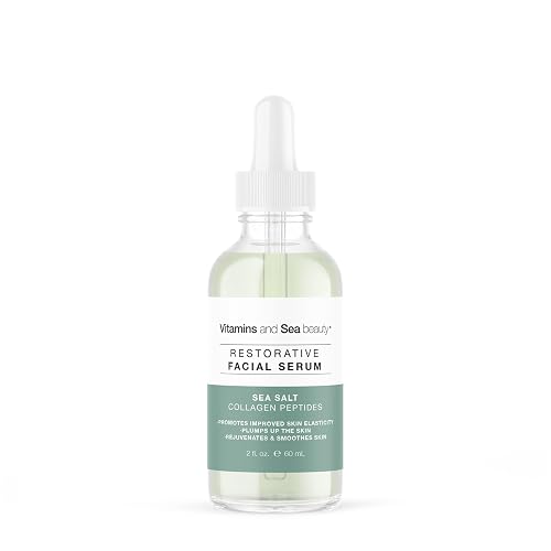 Vitamins and Sea Beauty Sea Salt and Collagen Peptides Serum, Anti-Aging Firming, Plumping, Smoothing Face Serum for Fine Lines and Wrinkles, Sagging Beauty & Personal Care VITAMINS AND SEA BEAUTY