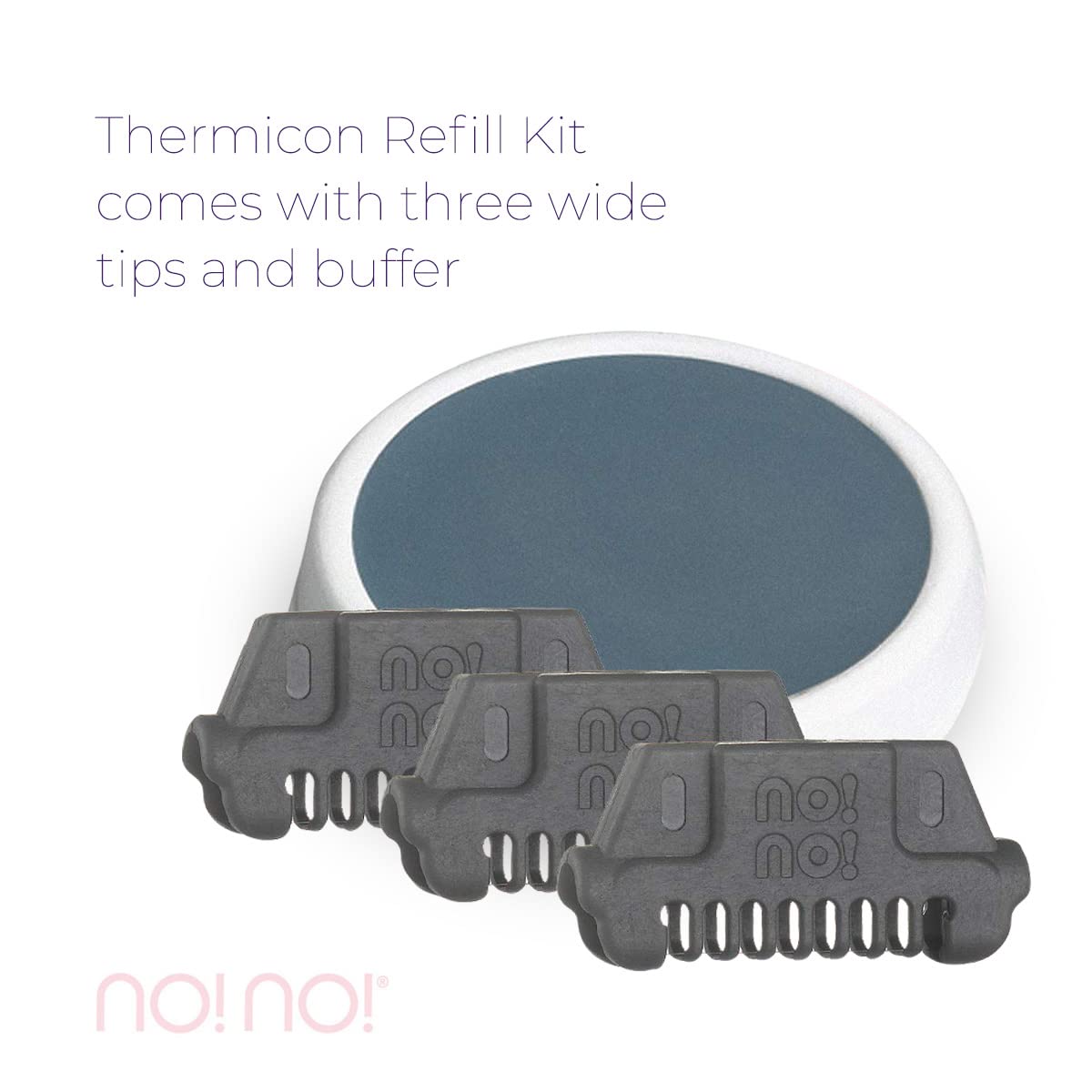 no!no! Hair Removal Kit Thermicon Tip Refill Pack (Wide Tip) for Legs, Back, Arms and Chest - 3 Count Beauty and Personal Care no!no!