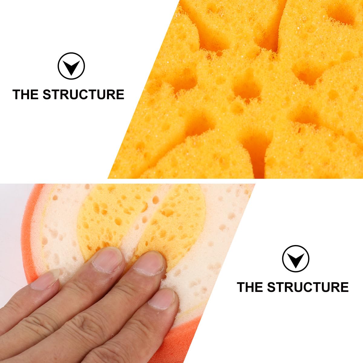 VICASKY 8pcs Bath Sponges Fruit-Shaped Bath Sponge Set Soft Shower Scrubbers for Body Exfoliating Beauty and Personal Care VICASKY