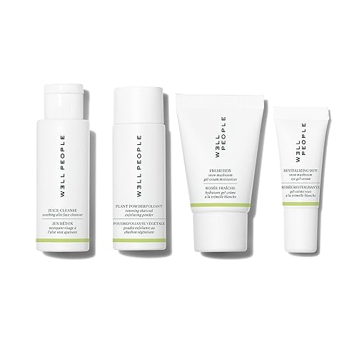 Well People Plant Power Skincare Starter Mini Set, Step-by-Step Skincare Kit For Cleansing, Hydrating, Exfoliating & Nourishing, Vegan & Cruelty-free Beauty & Personal Care Well People