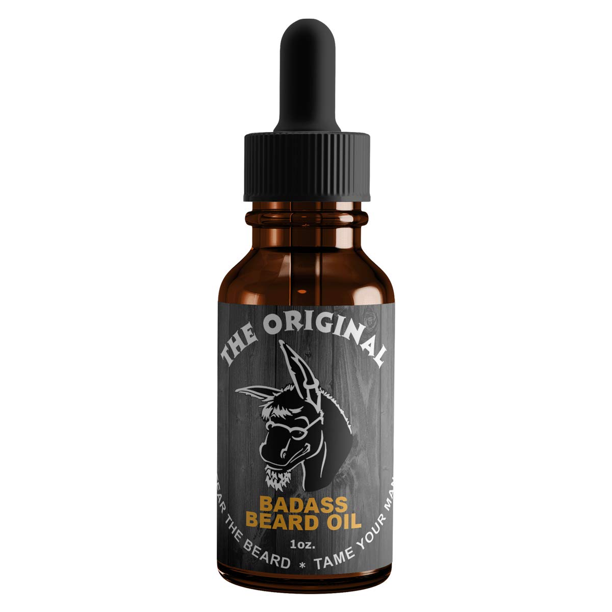 Badass Beard Care Oil for Men: The Original Scent 1 oz - Argan Jojoba Vitamin E - Sandalwood Bourbon Vanilla - Softens Beard, Stops Itch, Promotes Beauty and Personal Care Badass Beard Care
