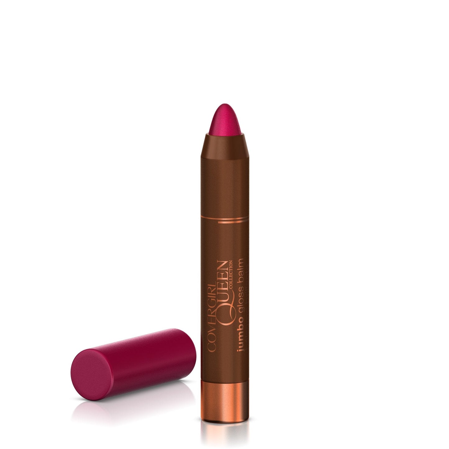 COVERGIRL Queen Jumbo Gloss Balm Electric Flamingo Q820, .13 oz (packaging may vary) Beauty & Personal Care COVERGIRL