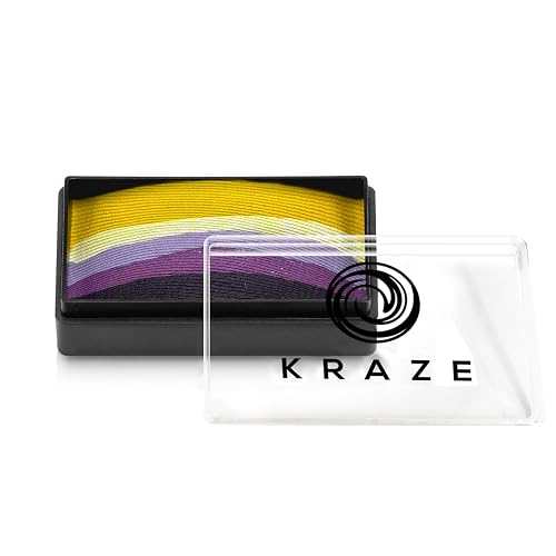 Kraze FX Dome Stroke - Viola by Linnea (25 gm), Professional 1-Stroke Split Cake, Hypoallergenic, Non-Toxic, Water Activated Face & Body Painting Beauty & Personal Care Kraze FX