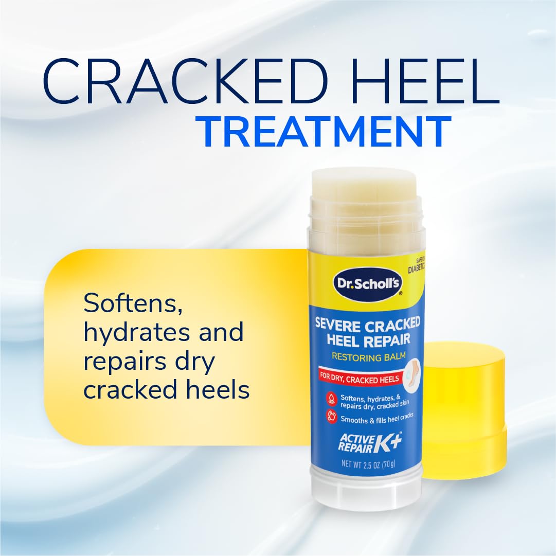 Dr. Scholl's Severe Cracked Heel Repair Restoring Balm 2.5oz, with 25% Urea for Dry, Cracked Feet, Heals and Moisturizes for Healthy Feet Beauty and Personal Care Dr. Scholl's
