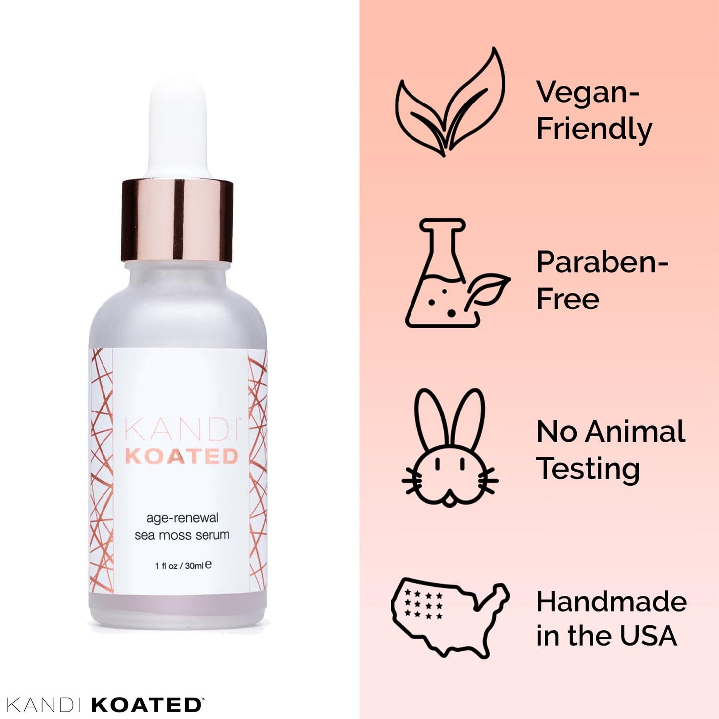 Kandi Koated Age-Renewal Sea Moss Serum by Kandi Burruss - Hydrating Face Serum with Aloe, Hyaluronic Acid & Antioxidants - Vegan, Firming Skincare Beauty & Personal Care Kandi