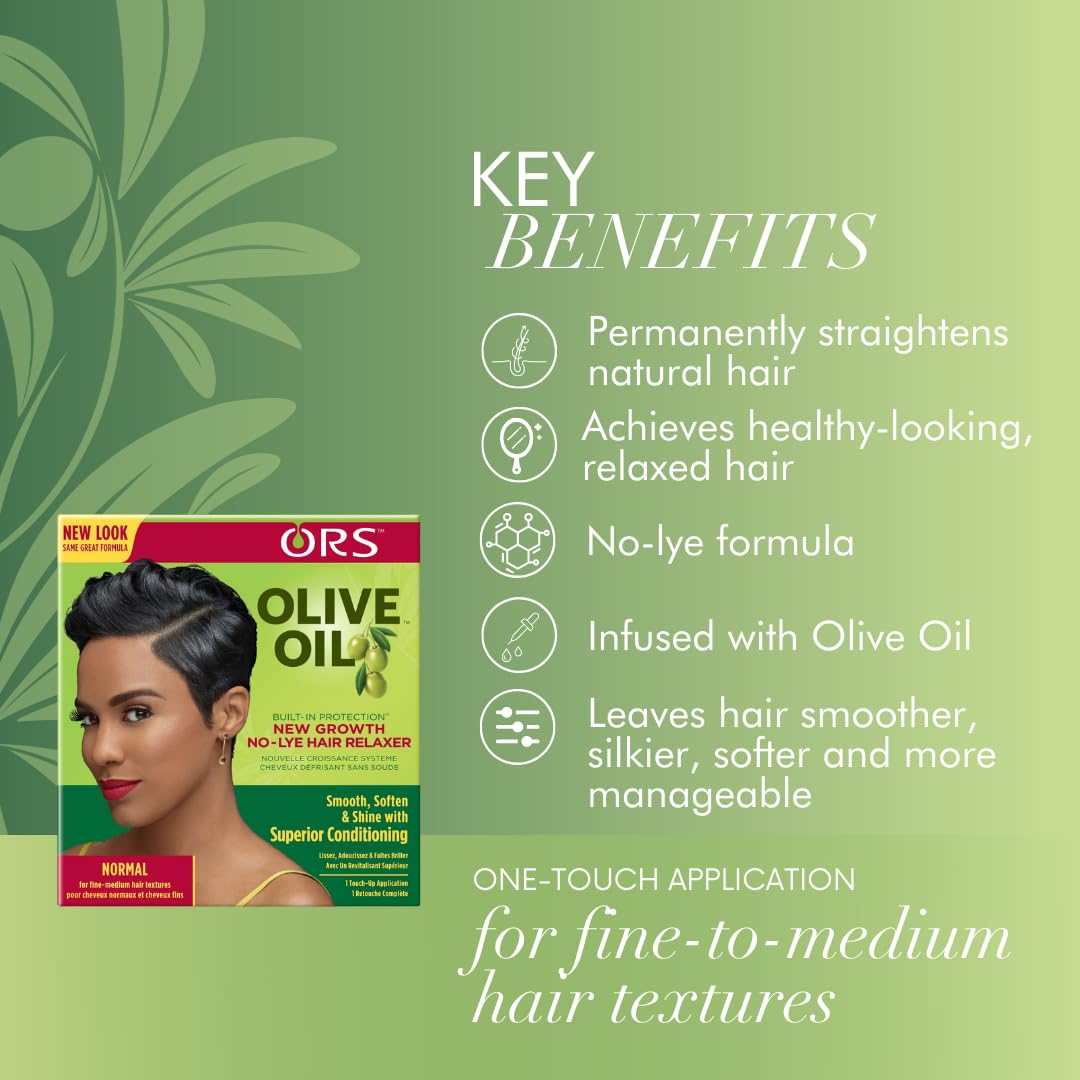 ORS Olive Oil Built In Protection New Growth No-Lye Hair Relaxer Normal Strength