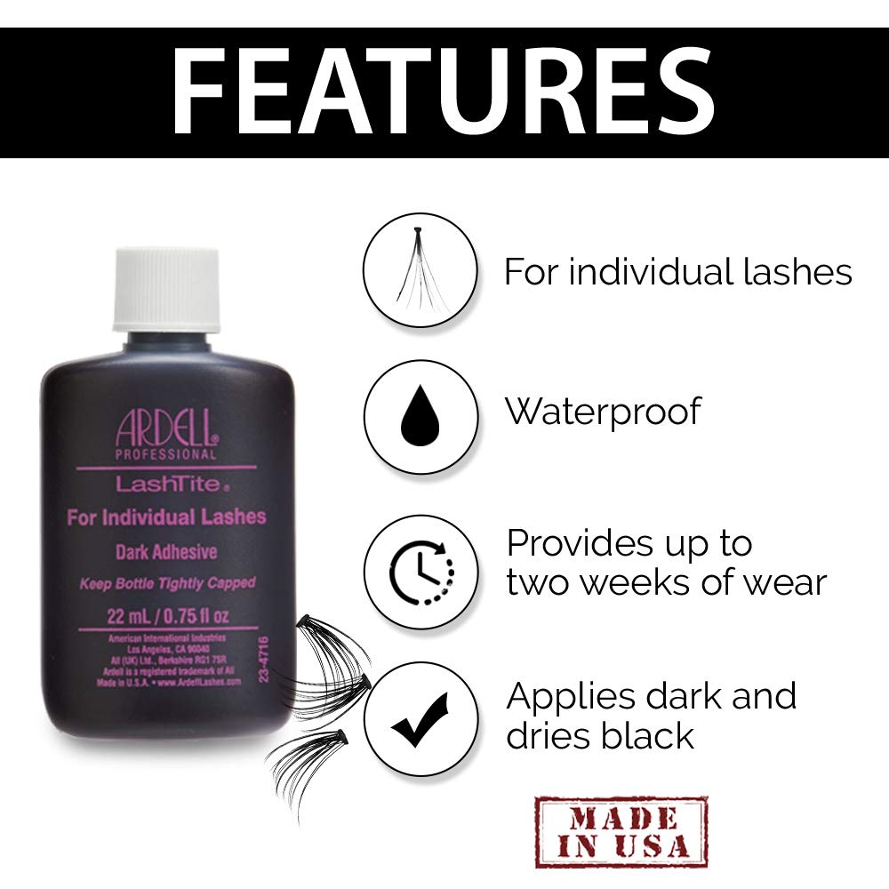 Ardell LashTite Lash Adhesive Dark for Individual Lashes, 0.75 oz Beauty & Personal Care Ardell