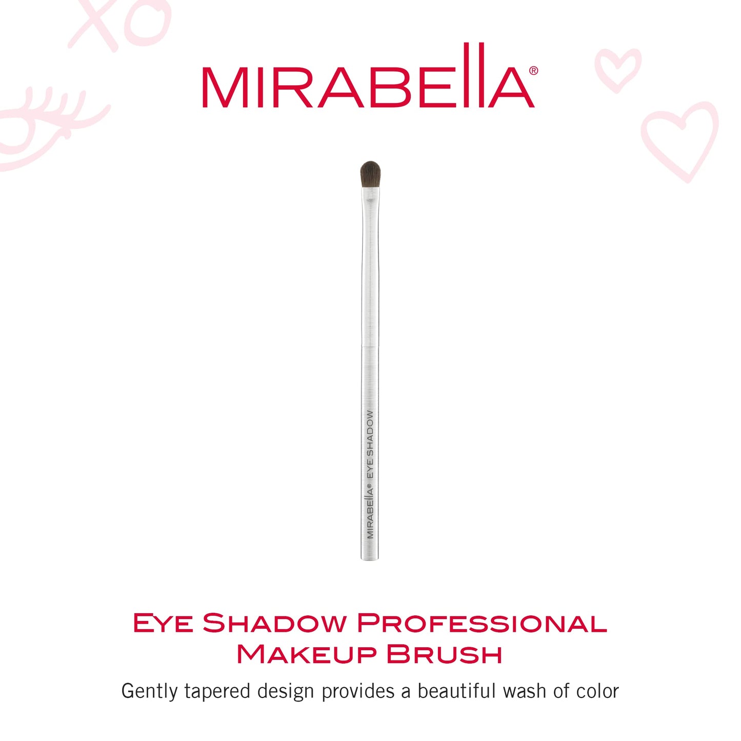 Mirabella Eyeshadow Brush, Premium Professional Makeup Brush Collection, Cruelty-Free Synthetic Bristle Brush with Hand-Sculpted Brushed Aluminum Beauty & Personal Care Mirabella
