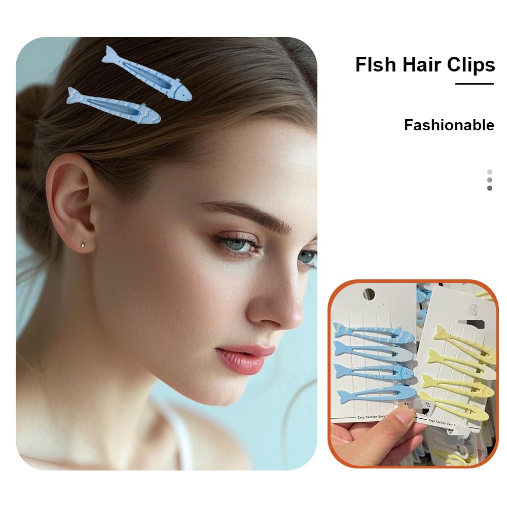 16pcs Fish Hair Clips For Women Cute Fish Hair Pins Non Slip Hair Barrettes Alligator Clips For Short Girls Long Hair Accessories
