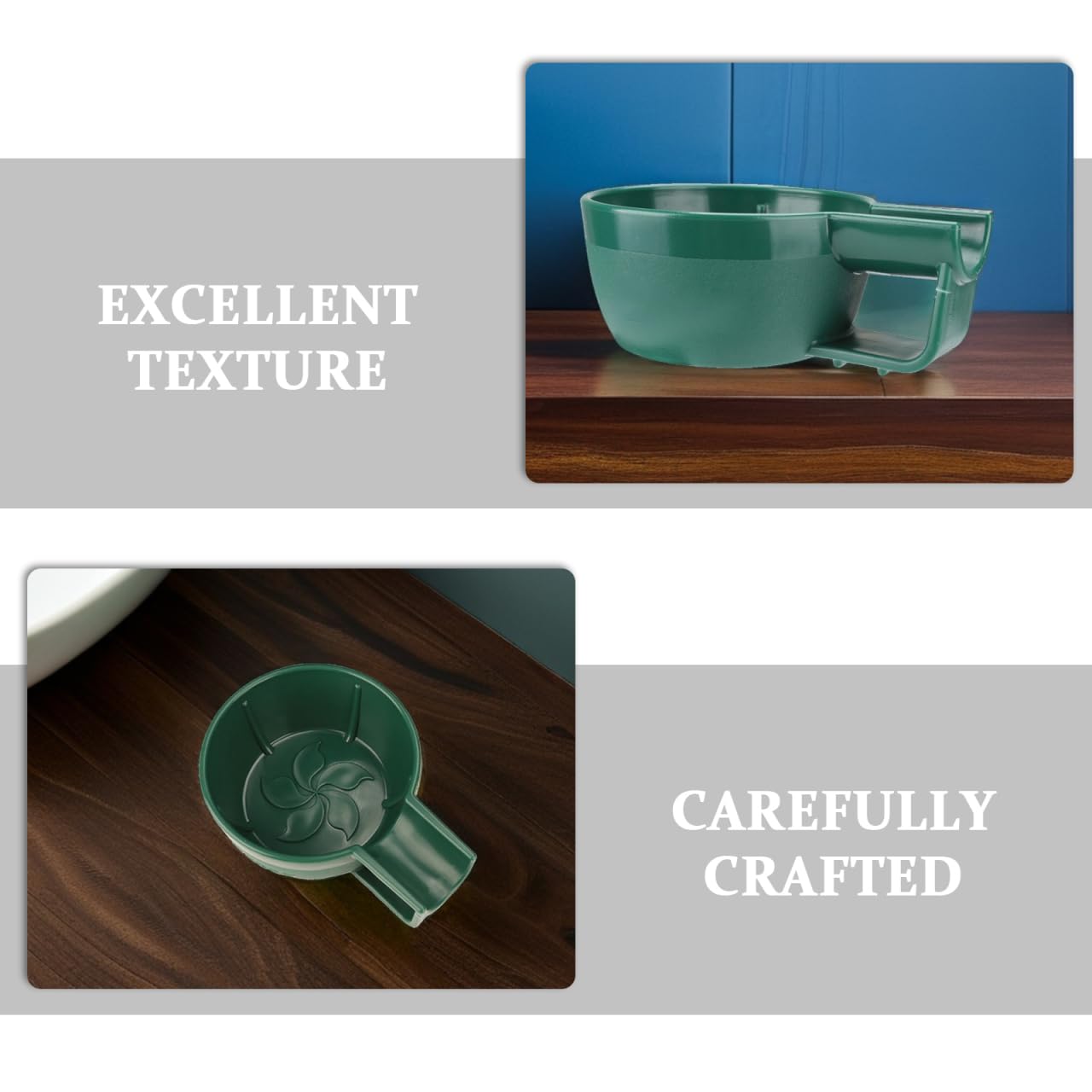 WOFASHPURET Shaving Bowl for Men - Deep Plastic Shave Soap Bowl with Large Wide Mouth and Anti-Slip Base for Rich Lather at Home Dorm or Barber 6.29 X Beauty and Personal Care WOFASHPURET