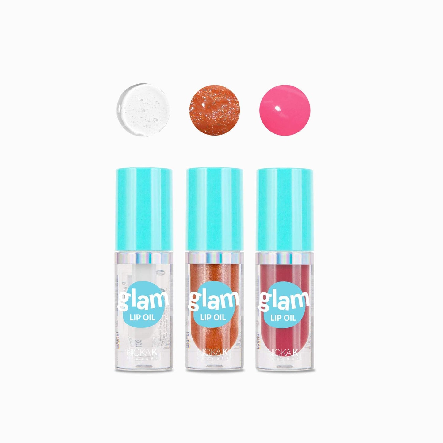 NICKA K NEW YORK Soft and Full Glam Tinted Lip Oil Set (Soft Glam) Beauty & Personal Care NICKA K NEW YORK