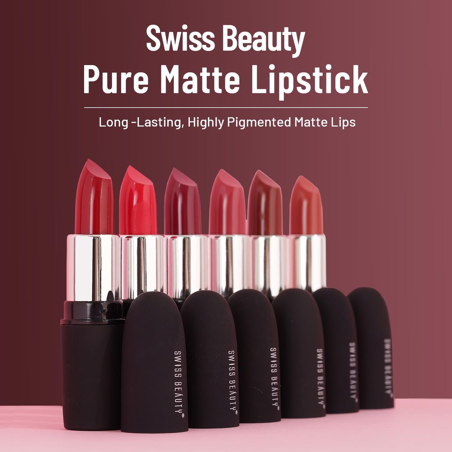 Swiss Beauty Pure Matte Lipstick - 207 Raspberry Beauty & Personal Care SWISS BEAUTY