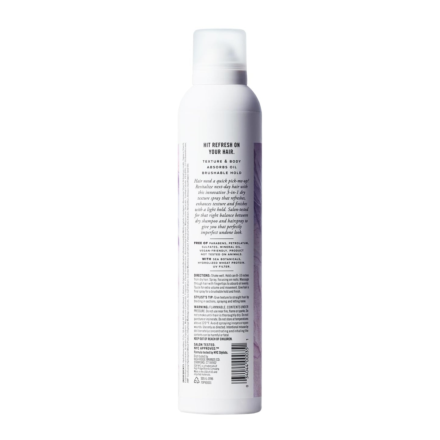 SGX NYC Dry Texture Spray | 3-in-1 Dry Shampoo & Hairspray | Refreshes Hair, Adds Texture, UV Protection | Vegan, Paraben-Free, 6.5 oz Beauty & Personal Care SGX NYC