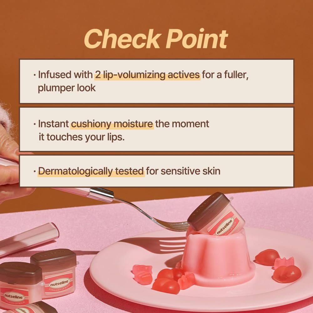Nutseline Super Nut Collagen Keyring Lip Balm 11ml - 3-in-1 Lip Care Korean Skin Care, Plumps & Firms Lips, Collagen-Boosting, Shea Butter Formula Beauty and Personal Care nutseline