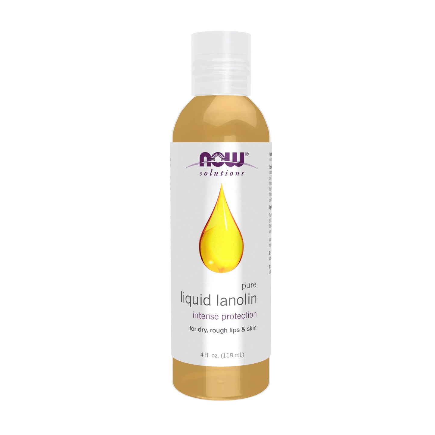 NOW Foods Solutions, Liquid Lanolin Pure, Intense Protection, Formulated for Dry Rough Lips and Skin, 4-Ounce Beauty & Personal Care NOW Foods