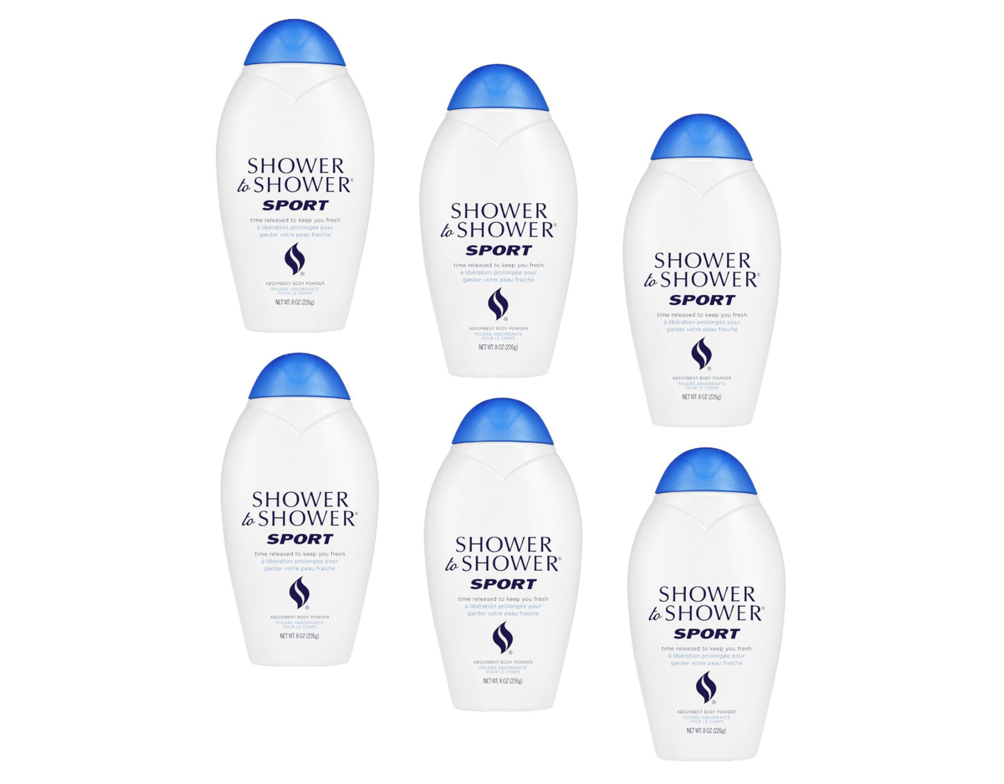 Shower to Shower Sport Body Powder for Men & Women, Talc Free, Sweat Absorbing, Prevents Chafing & Odor,Deodorizing All Over Body Powder for Long Beauty and Personal Care Shower To Shower