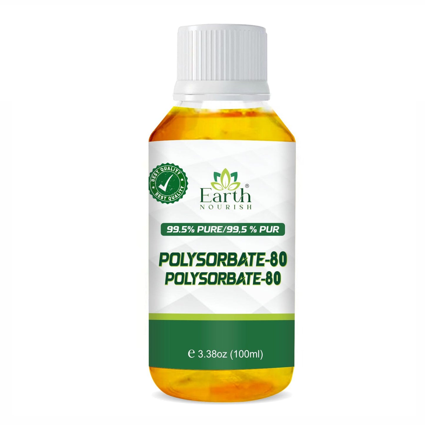 Earth Nourish Polysorbate 80 3.38 Fl Oz / 100ml - Cosmetic Grade Emulsifier for Bath Bombs, Lotions, Creams & DIY Skincare Formulations Beauty and Personal Care Earth Nourish