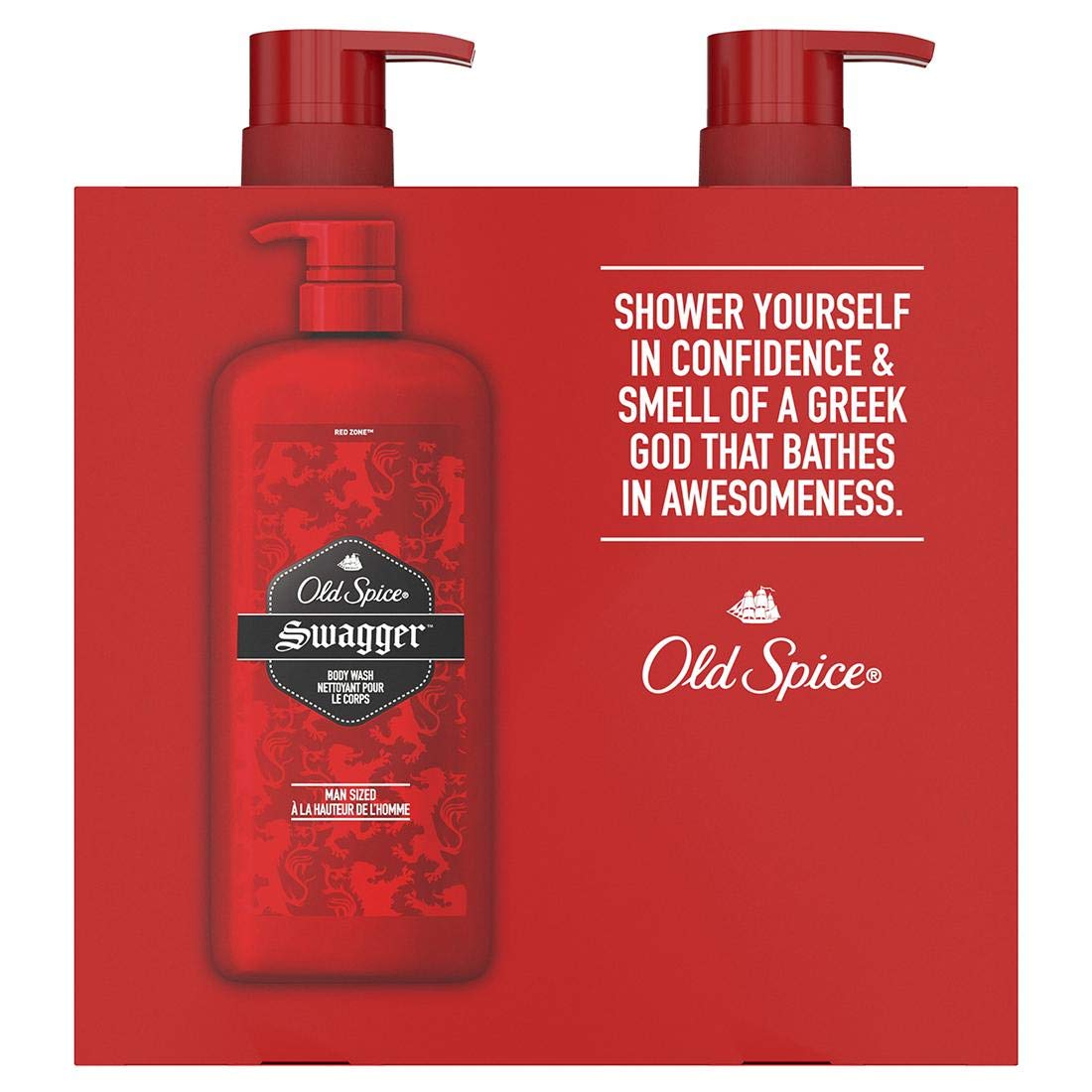 Old Spice Red Zone Swagger Body Wash for Men, 2 Pk./30 Ounce ., 60 Ounce Beauty & Personal Care Old Spice