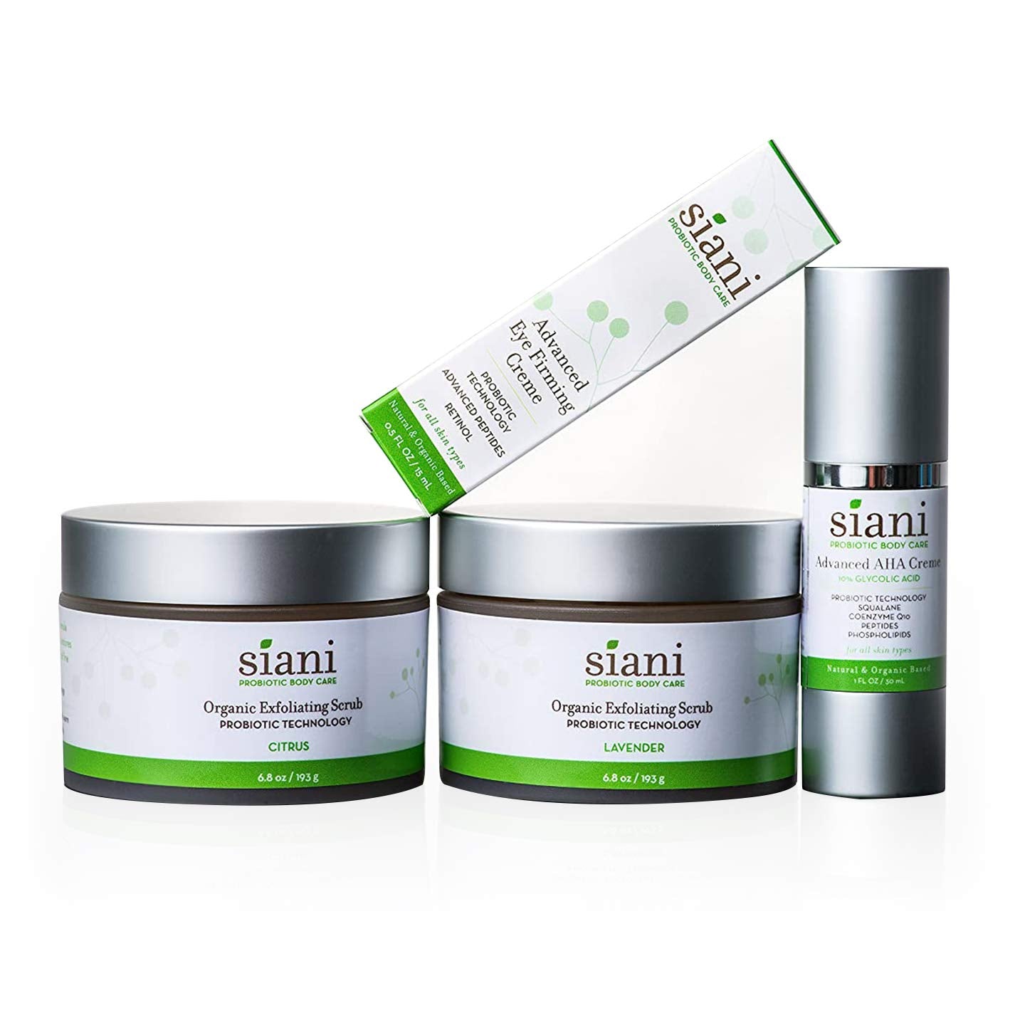 Advanced Eye Firming Creme with Botanicals, Pure Plant Oils, Organic Vitamins/Minerals, Probiotic Technology, Hyaluronic Acid, Fruit Based Glycolic Beauty & Personal Care SIANI