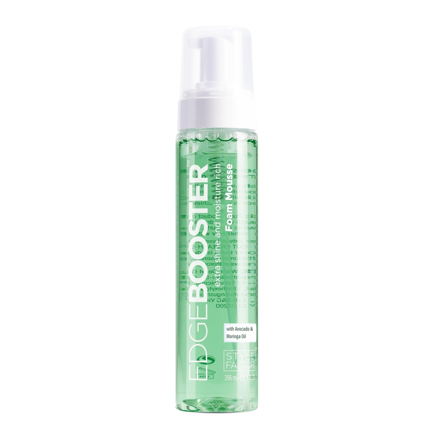 Style Factor EDGE BOOSTER Extra Shine & Moisture Rich Foam Mousse | Lightweight Styling for Curls, Waves, Braids, Locs & Protective Styles | Volume Beauty & Personal Care Style Factor