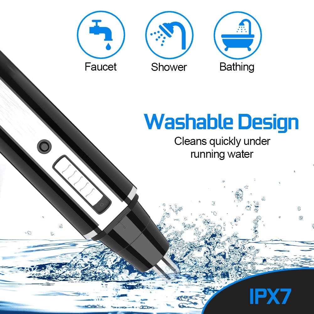 Ginity 2024 USB Rechargeable Nose Hair Trimmer for Men Women,4 in 1 Painless Eyebrow & Facial Hair Trimmer with Powerful Motor and Dual-Edge Blades Beauty and Personal Care Ginity