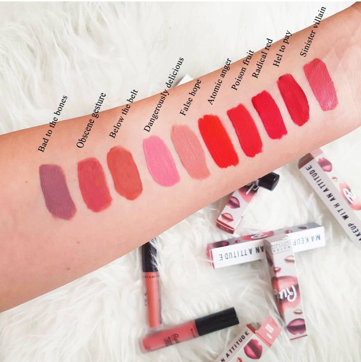 Rude Cosmetics Notorious Rich Long Liquid Lip Color - Below the Belt Lip Color Women 0.1 oz Beauty & Personal Care RUDE