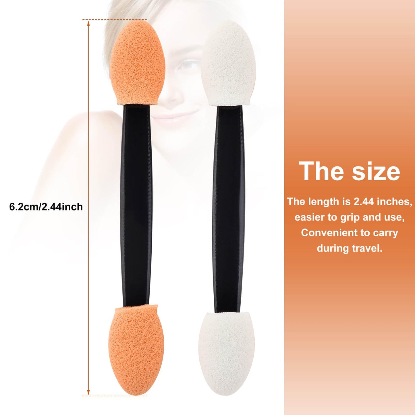 300PCS Disposable Eyeshadow Applicators, Dual Sides Eyeshadow Brushes Applicator, Eye Makeup Sponge Applicators Beauty & Personal Care Cakvank