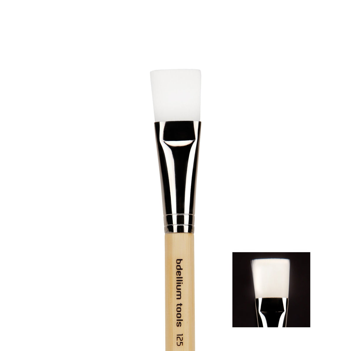 Bdellium Tools Professional Makeup Brush - Special FX Series 125 Square Glue - With Soft Synthetic Fibers, For Applying/Removing Glue (Bamboo, 1pc)