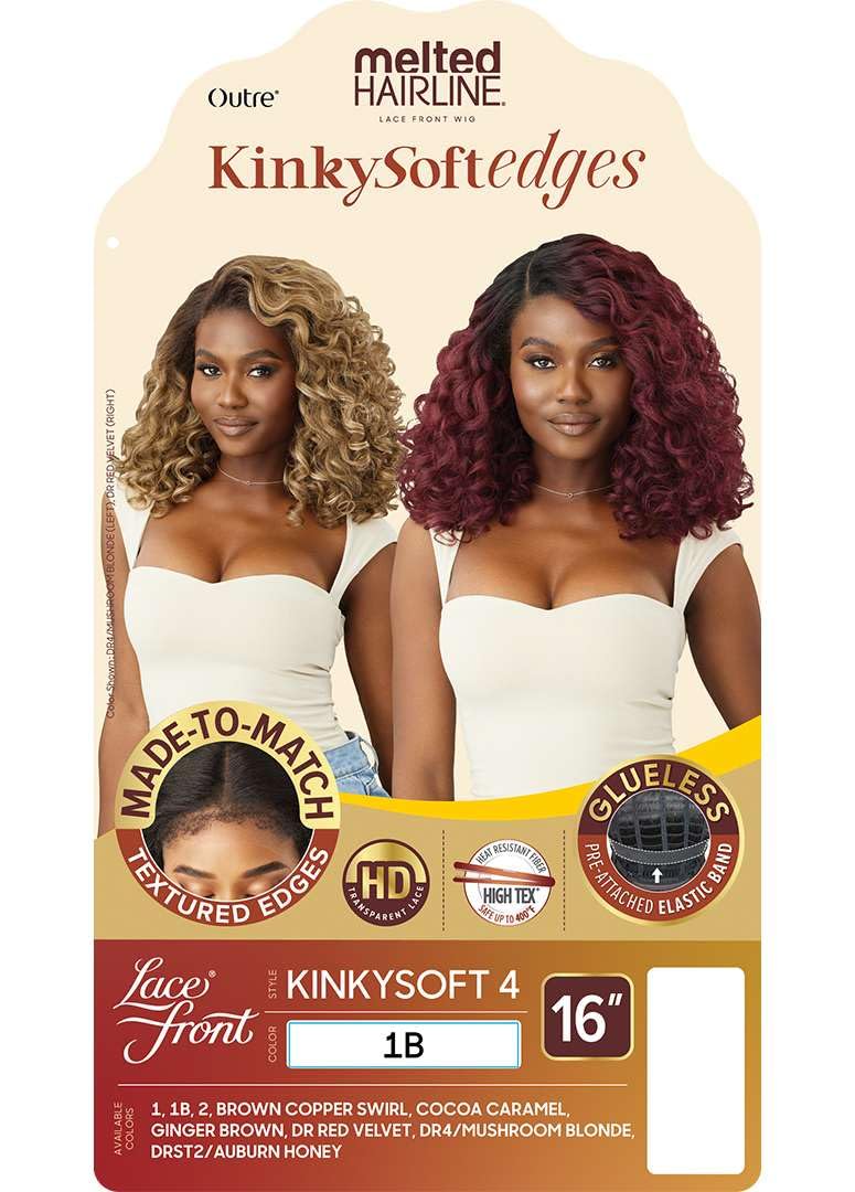 Outre Melted Hairline - Kinky Soft Edges - Kinky Soft 4 (JET BLACK 1)
