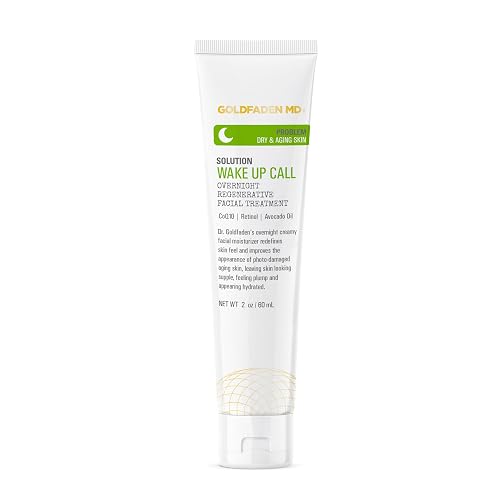 Dr. Goldfadens Wake Up Call Night Facial Moisturizer Night Cream for Dry & Aging Skin | w/Alpha Lipoic Acid, Avocado Oil Retinol, Co-enzyme Q10 2.0 Fl Beauty & Personal Care GOLDFADEN MD