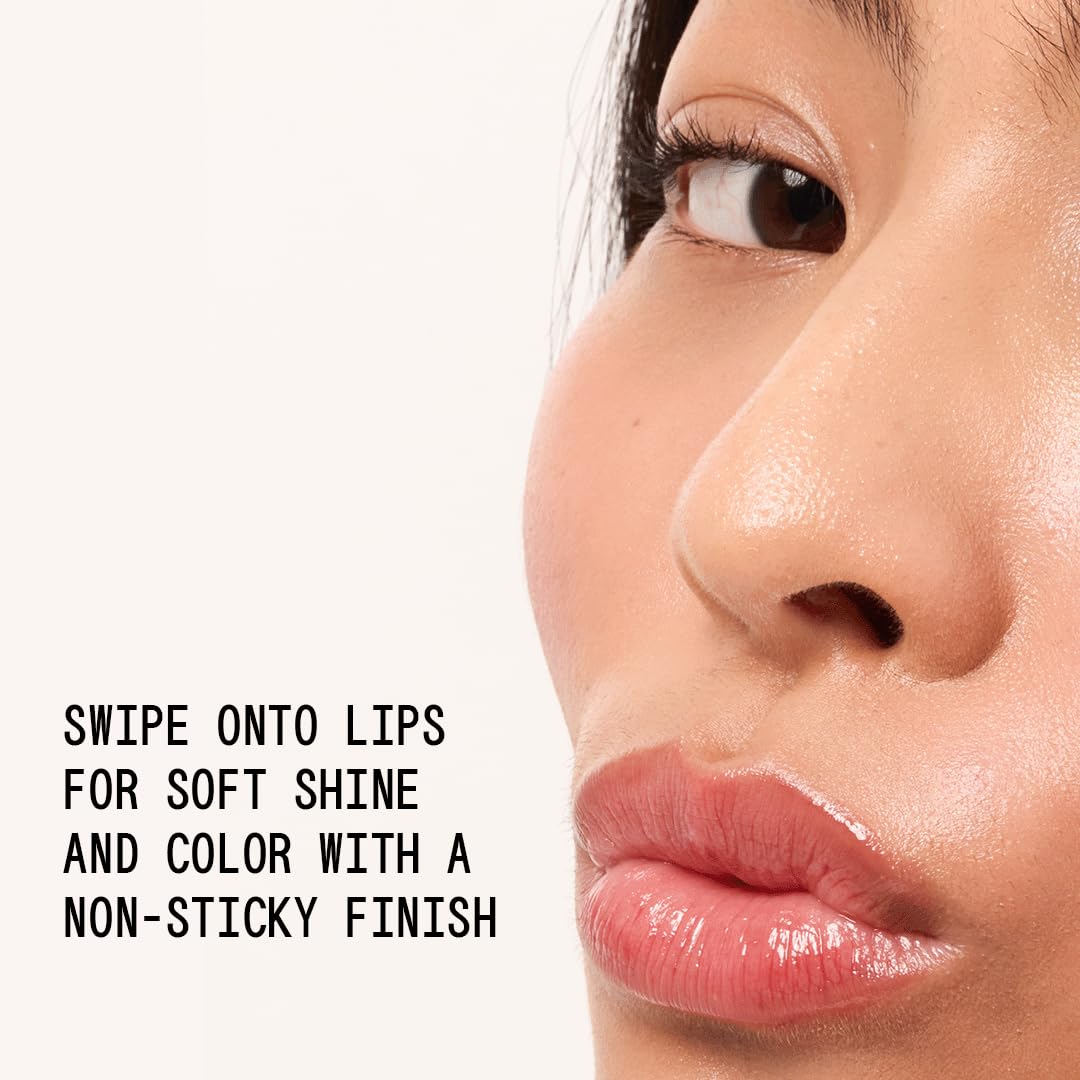 about-face Light Lock Lip Gloss Bitter Half - Non-Sticky, High-Shine Lip Oil Gloss with Coconut Oil, Peppermint & Lavender - Vegan, Cruelty-Free Beauty & Personal Care aboutface