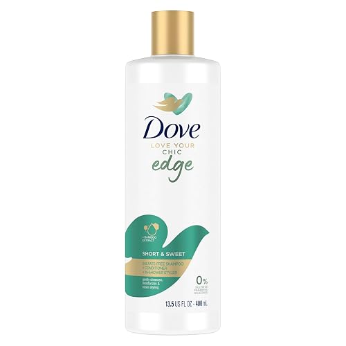 Dove Love Your Chic Edge Short and Sweet Sulfate-Free Shampoo + Conditioner + In-Shower Styler Beauty & Personal Care Dove
