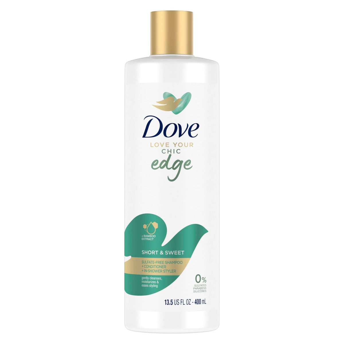 Dove Love Your Chic Edge Short and Sweet Sulfate-Free Shampoo + Conditioner + In-Shower Styler Beauty & Personal Care Dove