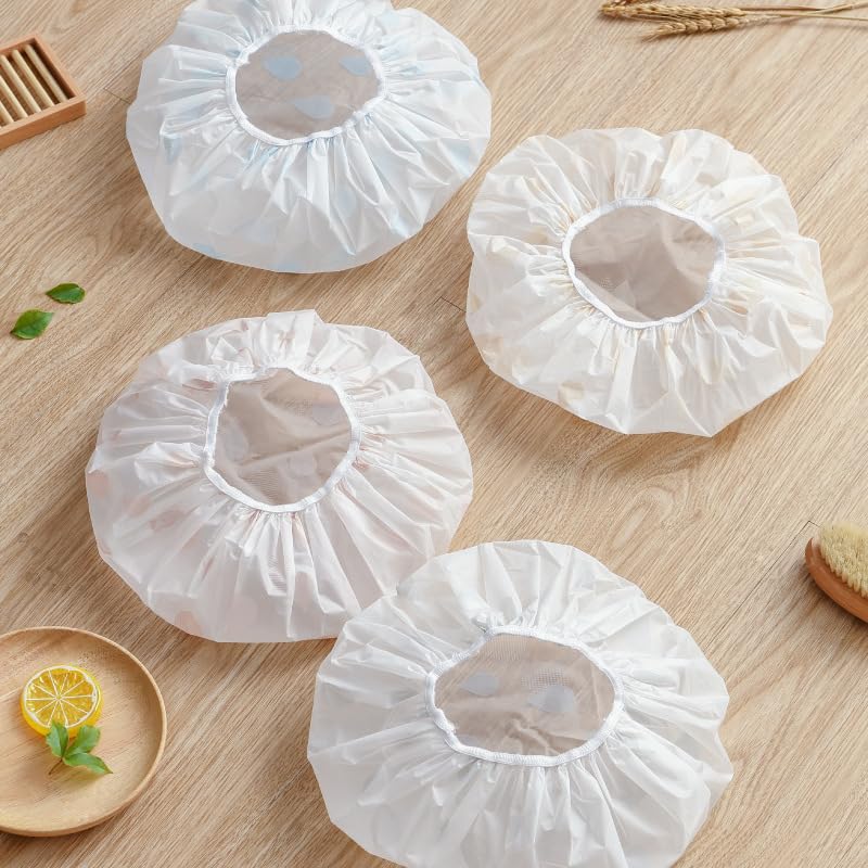 AKOAK 4 Pcs/Set Reusable EVA Waterproof Shower Cap, Suitable for Beauty, Makeup, Cleansing, Bath and Other Facial Care Beauty and Personal Care AKOAK