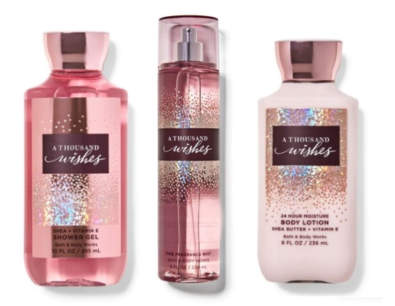 Bath & Body Works Body Care - A Thousand Wishes - Daily Trio Set - Gel Lotion & Mist Beauty and Personal Care B & Body Works