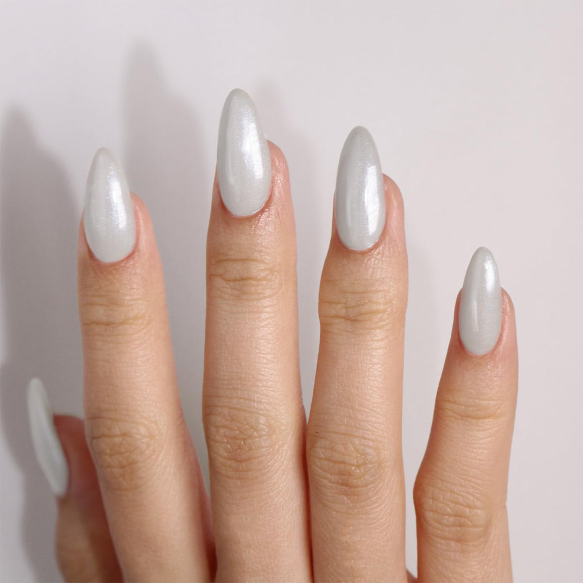 LECHAT Gel Polish - June Bug, Color and Top in One Coat, Shiny Long-Wear, Shimmery White Gel Polish