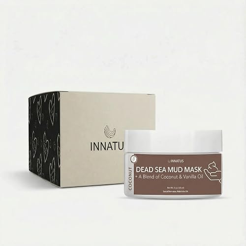INNATUS Dead Sea Mud Mask with Agave Coconut Oil - 4oz Detoxifying & Hydrating Face Mask - Purifies Skin & Controls Acne While Nourishing with Coconut Beauty & Personal Care INNATUS