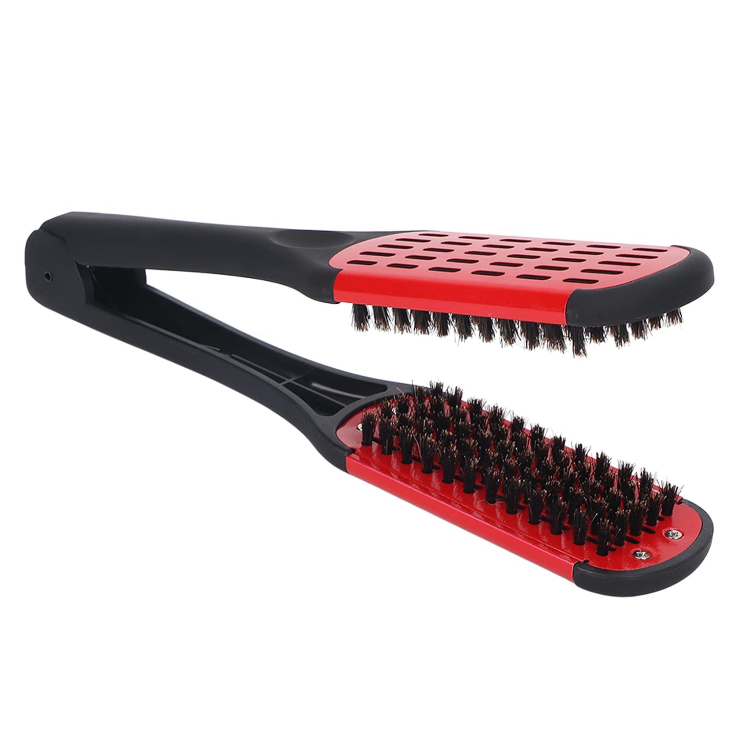 ZJchao Straightening Comb, Double Sided Beard Straightening Clamp Brush Beard Styling Tool Professional Brush for Smooth Grooming (Red Black) Beauty and Personal Care ZJchao