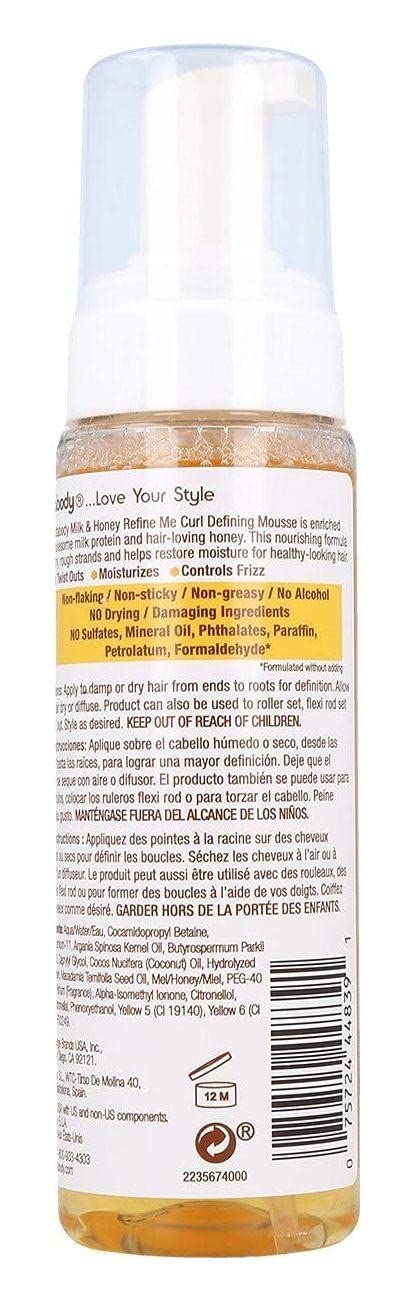 Lotta Body Mousse Curl Define Milk & Honey 7 Ounce Refine Me (Pack of 6) Beauty & Personal Care Lottabody
