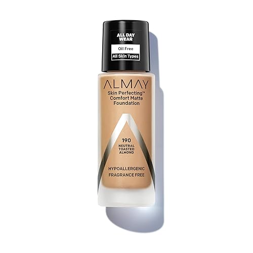 Almay Skin Perfecting Comfort Matte Foundation, Hypoallergenic, Cruelty Free-Fragrance Free, Dermatologist Tested Liquid Makeup, Neutral Toasted Beauty & Personal Care Almay